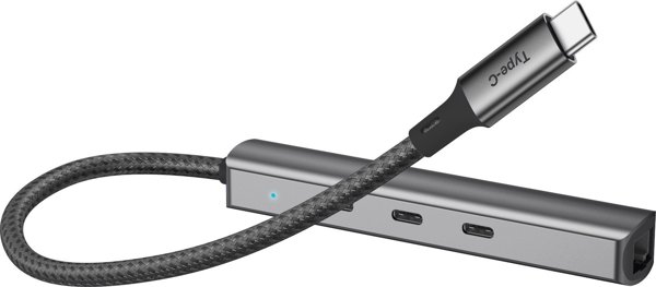 Bluecloud USB-C-USB-C hub με gigabit ethernet, 4 θύρες