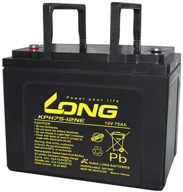 Μπαταρία μολύβδου KungLong KPH75-12NE-M Blyfleece 75 Ah 12 V 1 τεμ