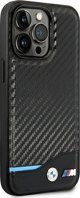 BMW Etui BMW BMHCP14L22NBCK iPhone 14 Pro 6,1" μαύρο/μαύρο Δέρμα Carbon