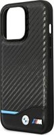 BMW Etui BMW BMHCP14L22NBCK iPhone 14 Pro 6,1" μαύρο/μαύρο Δέρμα Carbon