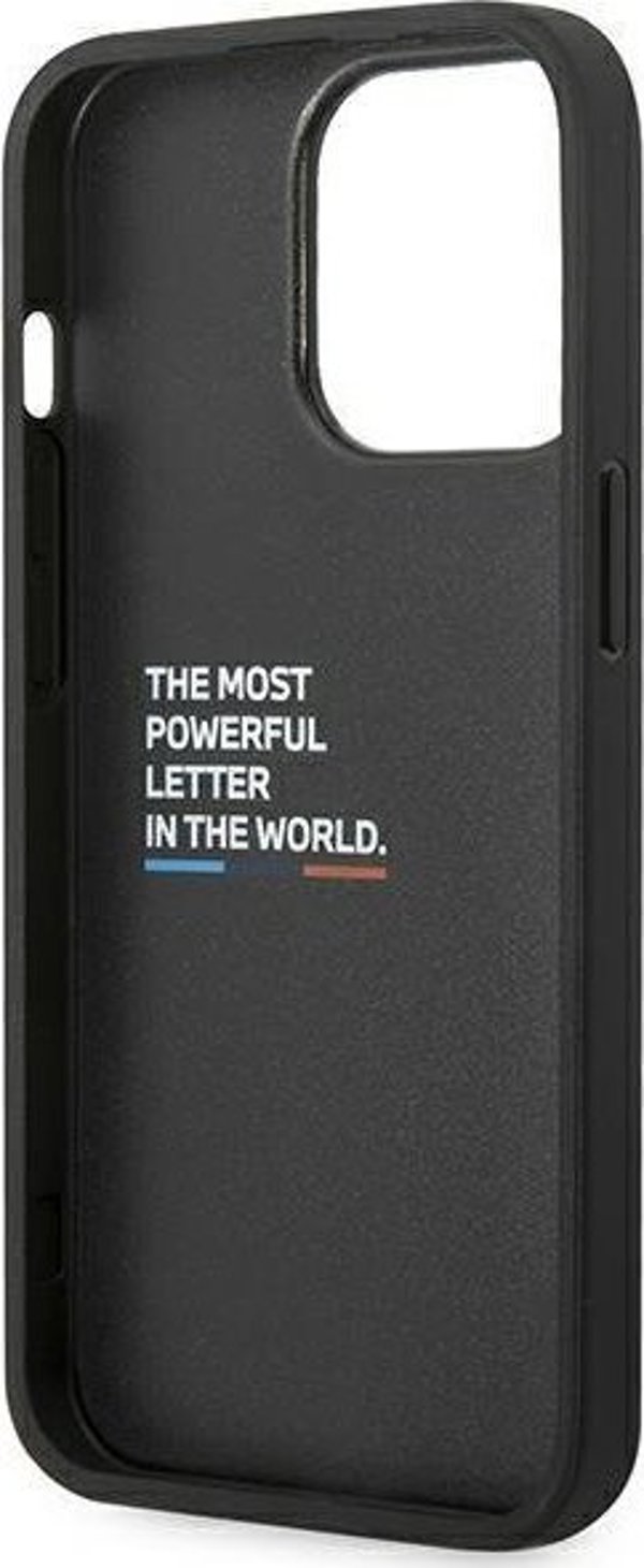 BMW Etui BMW BMHCP14L22NBCK iPhone 14 Pro 6,1" μαύρο/μαύρο Δέρμα Carbon