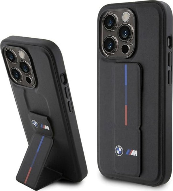 BMW Θήκη BMW BMHCP15X22GSLK iPhone 15 Pro Max 6.7" μαύρο/μαύρο σκληρή θήκη Grip Hot Stamp