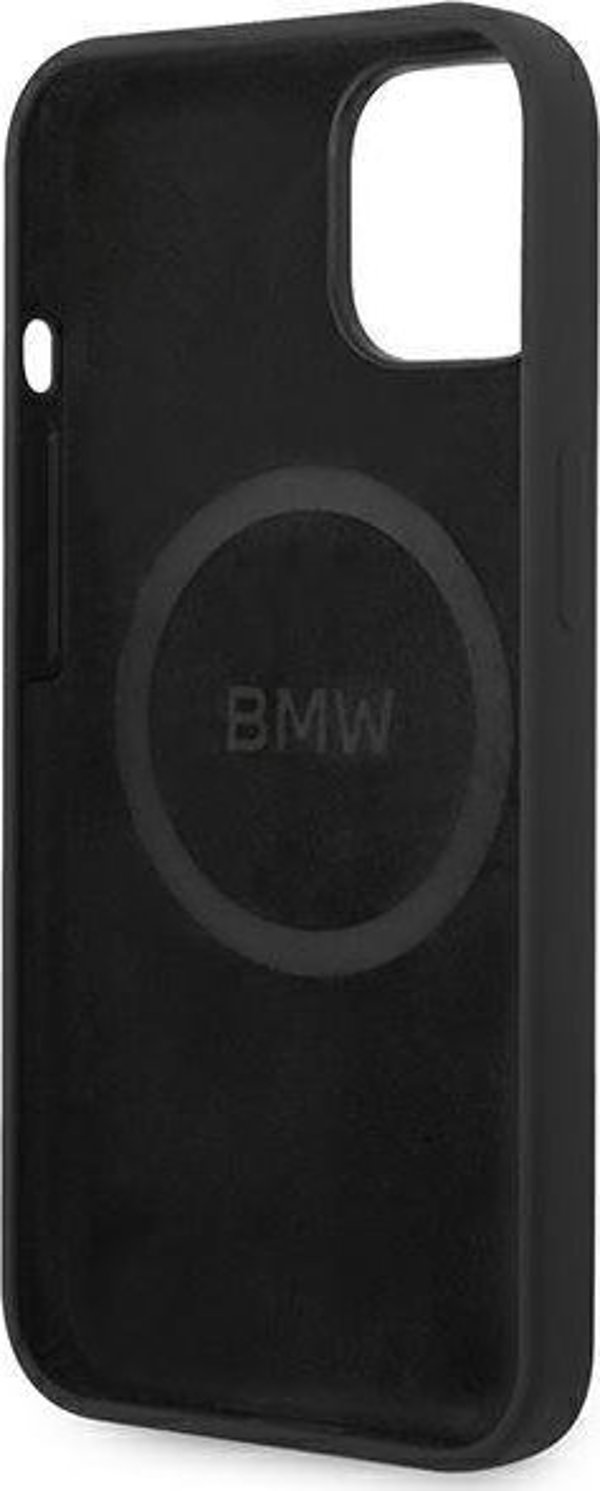 BMW Θήκη BMW BMHMP14MSLBLBK iPhone 14 Plus 6,7" μαύρη/μαύρο σκληρή θήκη Σιλικόνη Υπογραφή Λογότυπο Magsafe