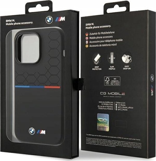 BMW BMW BMHCP15X22SMPK iPhone 15 Pro Max 6.7" μαύρο/μαύρο Σιλικόνη Σχέδιο
