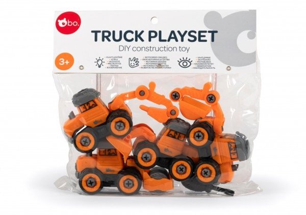 bo. DIY κατασκευαστικό παιχνίδι Building trucks