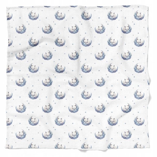 Bocioland Πάνες Μπαμπού 75x75cm, Σχέδιο Κοιμισμένες Αλεπούδες, Μαλακές & Απορροφητικές