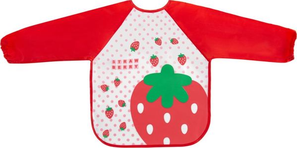 Bocioland Σαλιάρα Φαγητού με Μανίκια και Τσέπη Strawberry, Αδιάβροχη, Πολύχρωμη