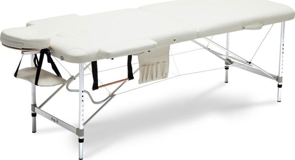 Bodyfit Κρεβάτι μασάζ αλουμινίου 2 τμημάτων μπεζ XXL (552)
