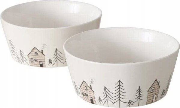 Boltze Μπολ με χειμερινό μοτίβο δέντρων HOMEWOOD, Ø15 cm