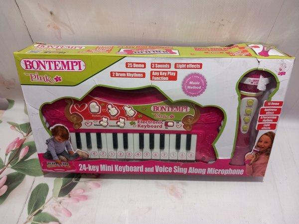 Bontempi BONTEMPI μίνι πληκτρολόγιο και μικρόφωνο καραόκε, 602172 14234147 47663319353