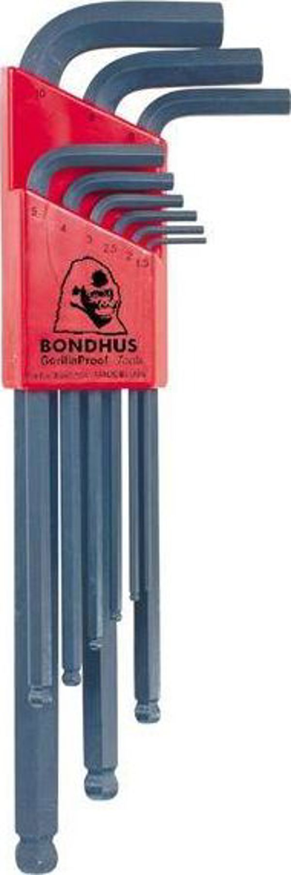 Bondhus Σετ 22 Κλειδιών Allen, Μετρικά & Ίντσας, Επαγγελματικά Κλειδιά με Μπίλια ProTanium, BO20199