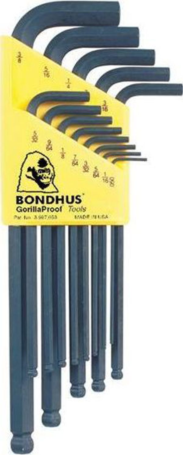 Bondhus Σετ 22 Κλειδιών Allen, Μετρικά & Ίντσας, Επαγγελματικά Κλειδιά με Μπίλια ProTanium, BO20199
