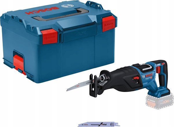 BOSCH BOSCH ασύρματο πριόνι σπαθί BITURBO GSA 18V-28 Professional solo (μπλε/μαύρο, χωρίς μπαταρία και φορτιστή, σε L-BOXX)