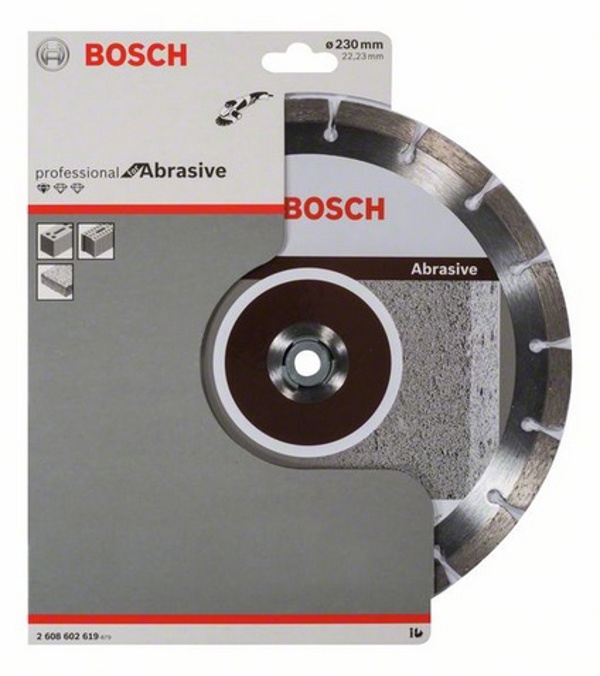 Διαμαντένιος δίσκος κοπής Bosch STANDARD FOR ABRASIVE 230x22,23mm 2608602619