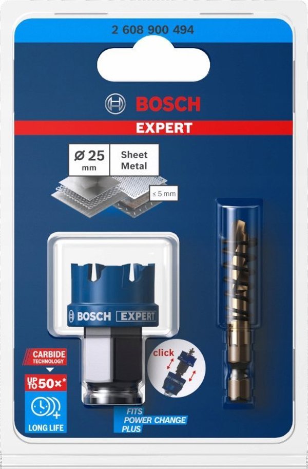 BOSCH TCT EXPERT SHEETMET HOLE SAW 22mm