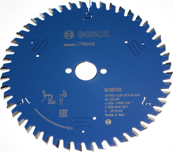Bosch Bosch circular saw blade Expert for Wood,  160mm, 48Z (bore 20mm)