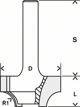 Φρέζα σχήματος Bosch E R6,325,4 HM (2608628355)