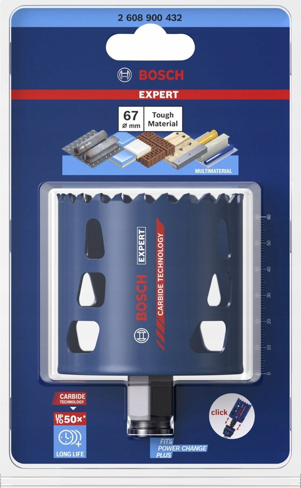 Bosch BOSCH hole saw ToughMaterial 67mm - 2608900432 EXPERT RANGE