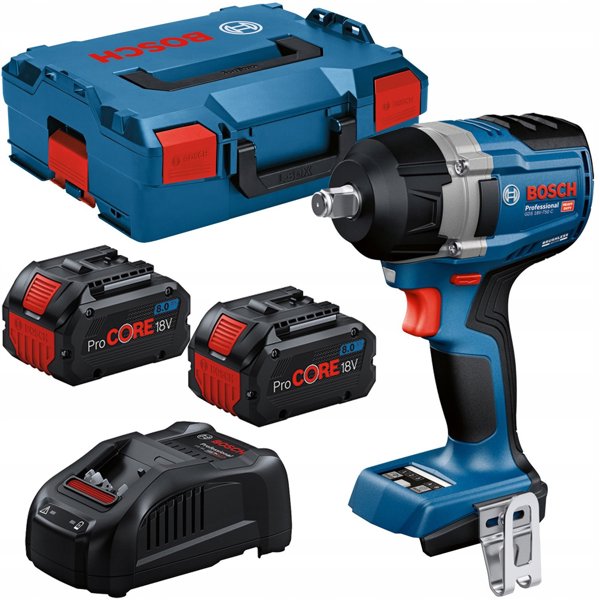 Bosch GDS 18V-750 C Επαγγελματικό Μπουλονόκλειδο Μπαταρίας 1/2" 750Nm με 2 Μπαταρίες 8.0Ah & Bluetooth Connectivity
