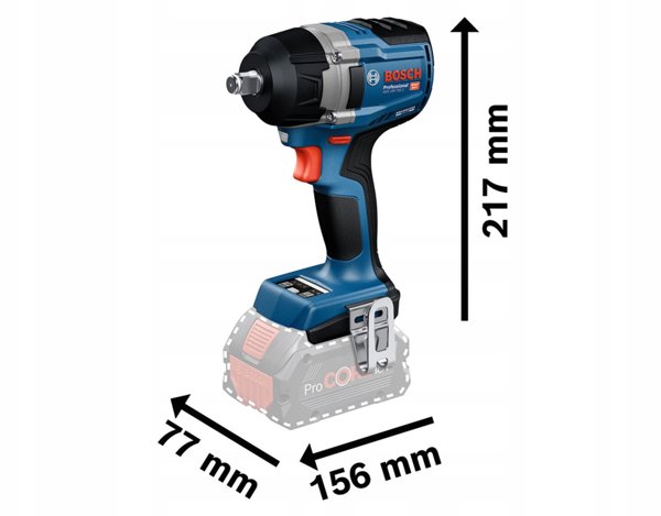 Bosch GDS 18V-750 C Επαγγελματικό Μπουλονόκλειδο Μπαταρίας 1/2" 750Nm με 2 Μπαταρίες 8.0Ah & Bluetooth Connectivity