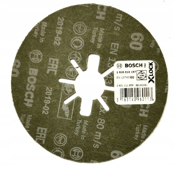Bosch Bosch X-LOCK fiber disc R444 Expert for Metal, 115mm, grinding disc (O 115mm, K 80)