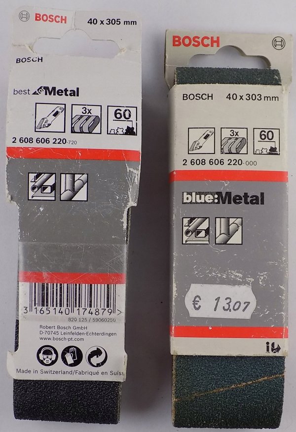 Σετ λειαντικών ταινιών Bosch 40x305mm κόκκωση 60 2608606220 /3τμχ./