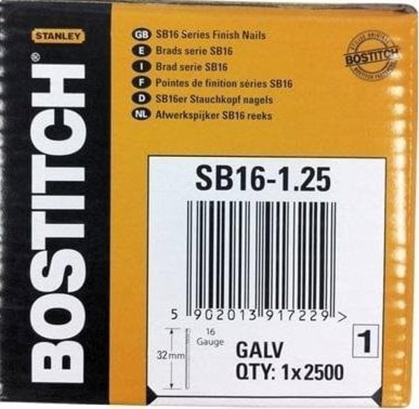 Bostitch Nails 16GA/32 2500 pcs.