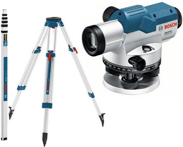 Bosch GOL 26 G Οπτικό Χωροβάτη Σετ με Τρίποδο BT 160 και Ράδο GR 500