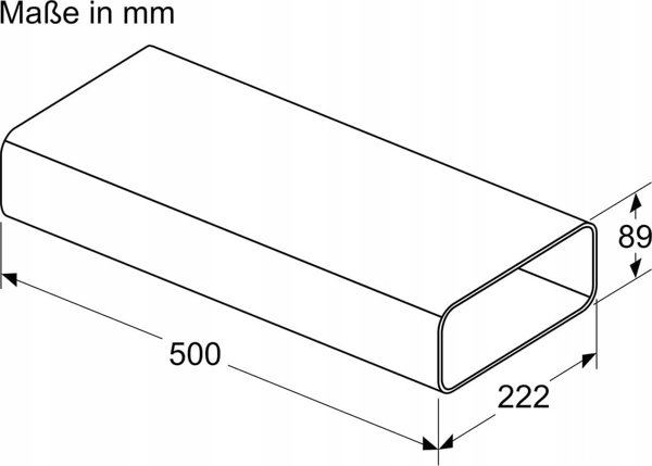 Bosch Bosch Flat duct piece HEZ9VDSM1, 50cm, pipe (black, straight, male)