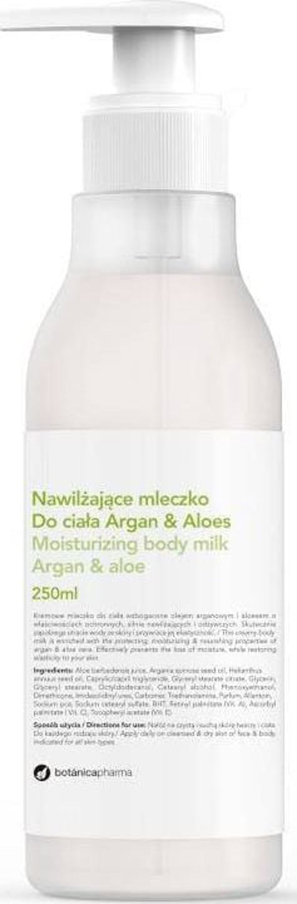 Botanica BOTANICAPHARMA_Ενυδατικό Γαλάκτωμα Σώματος Argan και Aloe 250ml