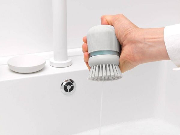 Βούρτσα Brabantia με δοσομετρητή υγρού SinkSide, ανοιχτό γκρι (302640)
