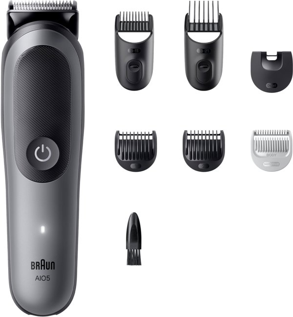Braun 7-in-1 Grooming Kit | All-in-One Kit Series 5 AIO5520 | Cordless | Number of length steps 14 | Black