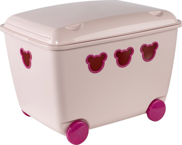 Branq Κουτί αποθήκευσης παιχνιδιών 55L Teddy ροζ (BX10036)