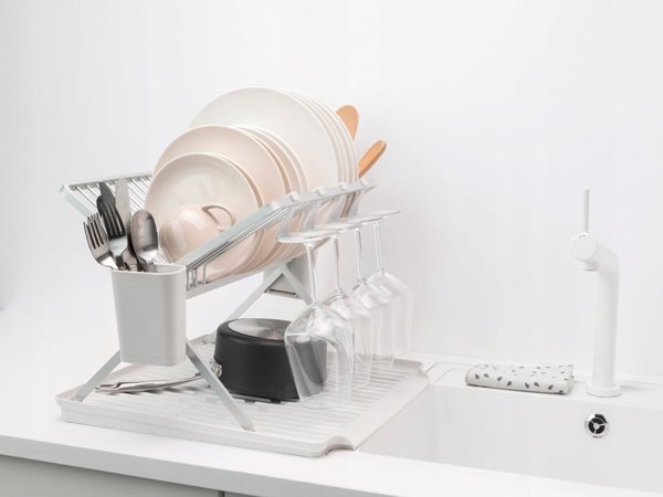 Brabantia Brabantia Πτυσσόμενη σχάρα στεγνώματος πιάτων Μεγάλο σκούρο ανοιχτό γκρι 13332727 8710755139444