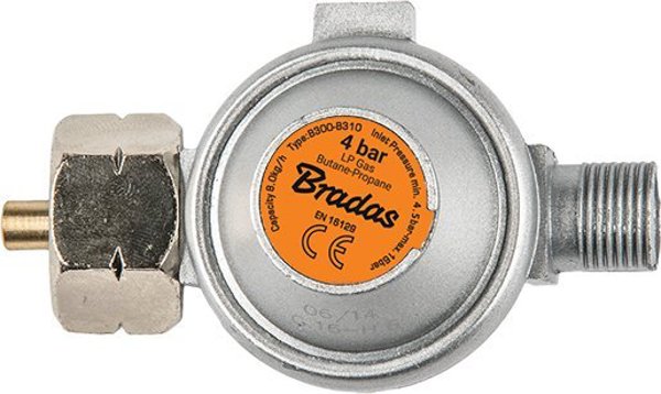 Bradas Μειωτήρας Υψηλής Πίεσης Αερίου Προπανίου-Βουτανίου 4bar, 8kg/h, GZ 3/8" για Λέβητες και Καυστήρες