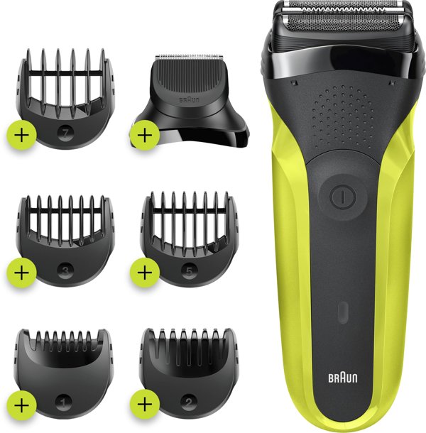 Braun Series 3 81702942 skustuvas vyrams Apkarpymo mašinėlė Juoda, Žalia