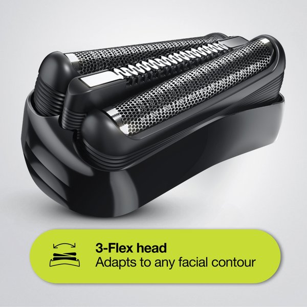 Braun Series 3 81702942 skustuvas vyrams Apkarpymo mašinėlė Juoda, Žalia