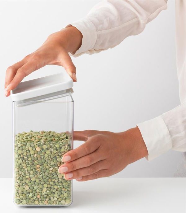 Τετράγωνο δοχείο Brabantia 1,6l Tasty+ ανοιχτό γκρι 122484