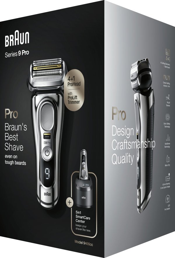 BRAUN Series 9 Pro 81747620 ξυριστική μηχανή Ξυριστική μηχανή με φύλλο Κοπτικό Χρώμιο