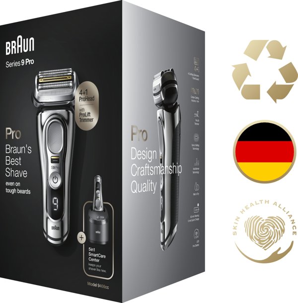 BRAUN Series 9 Pro 81747620 ξυριστική μηχανή Ξυριστική μηχανή με φύλλο Κοπτικό Χρώμιο