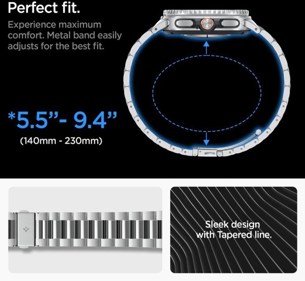 Spigen Modern Fit Band Μπρασελέ για Samsung Galaxy Watch 8 / Classic 40/44/46mm, Ασημί