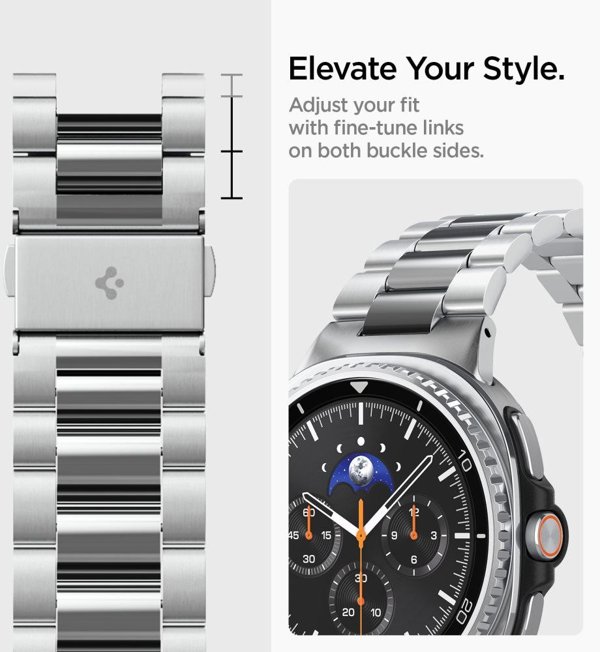 Spigen Modern Fit Band Μπρασελέ για Samsung Galaxy Watch 8 / Classic 40/44/46mm, Ασημί