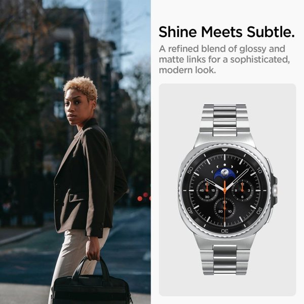 Spigen Modern Fit Band Μπρασελέ για Samsung Galaxy Watch 8 / Classic 40/44/46mm, Ασημί