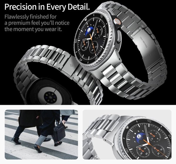 Spigen Modern Fit Band Μπρασελέ για Samsung Galaxy Watch 8 / Classic 40/44/46mm, Ασημί