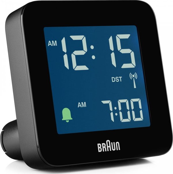 Braun BC09-DCF Ψηφιακό Ξυπνητήρι LCD, Τετράγωνο, Μαύρο, 75.5mm