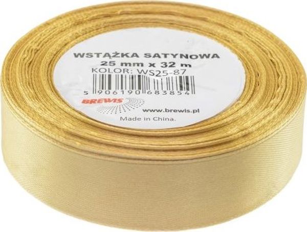 Σατέν Κορδέλα Brewis 25mm/32mm, Χρώμα Χρυσό (87)