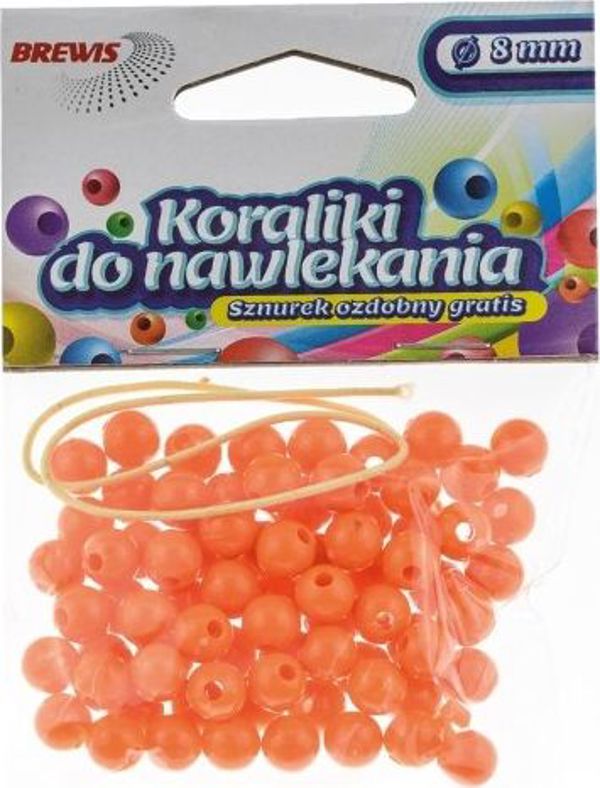 Brewis Χάντρες για Νήμα 8mm, Κωδικός K8-3, Πορτοκαλί