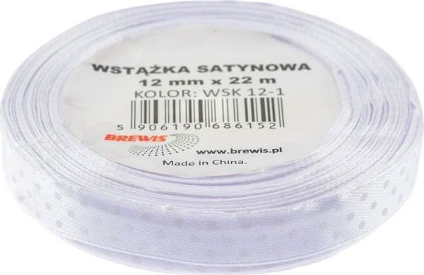 BREWIS Σατέν κορδέλα BREWIS με πουά 12mm x 22m χρώμα 1 Brewis
