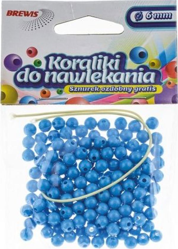 Brewis Χάντρες Για Κολιέ 6mm K6-7 Μπλε