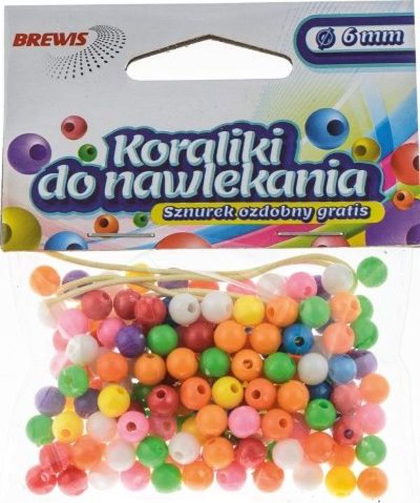 Brewis Χάντρες για Κολιέ 6mm K6-10 Mix Πολύχρωμες